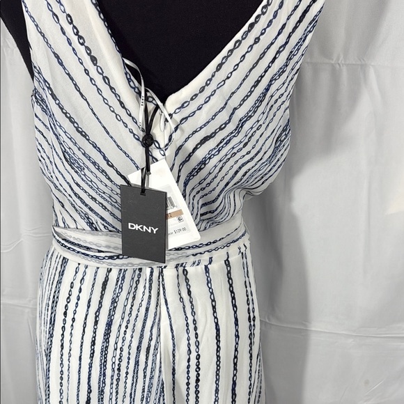 DKNY Stripped Dress in Blue Black and White Size 12 - Picture 9 of 9